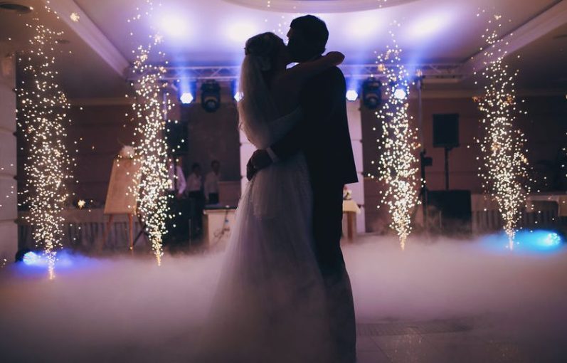 Bodennebel beim Hochzeitstanz